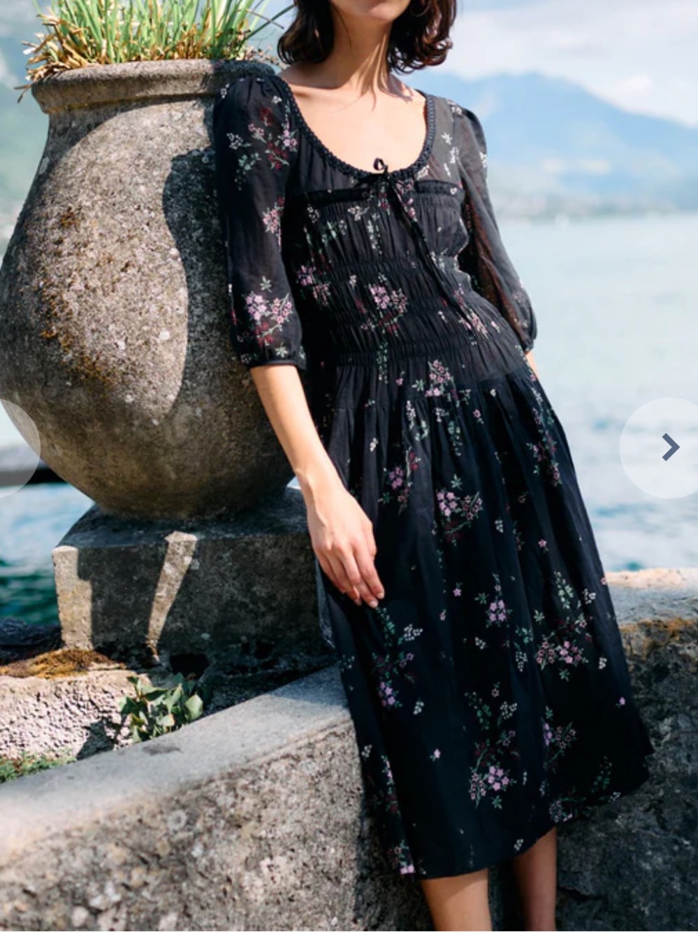 NWT Ciao Lucia Andrine Dress Wildflower Print Cotton Voile